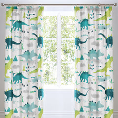 Bedlam Dinosaur Glow in the Dark Multicoloured Curtains