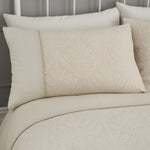 Dreams & Drapes Woven Fearne Ivory Duvet Cover Set - Gold