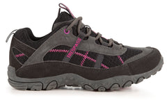 Trespass Women's Black and Fuschia Fell Walking Shoes