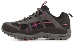 Trespass Women's Black and Fuschia Fell Walking Shoes