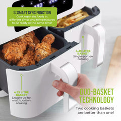 Tower Vortx 8.5L White Dual Basket Air Fryer