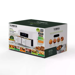 Tower Vortx 8.5L White Dual Basket Air Fryer