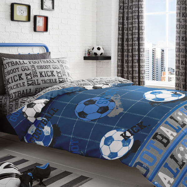 Bedlam Football Duvet Cover Set - Blue