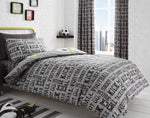 Bedlam Football Duvet Cover Set - Grey