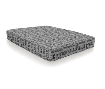 Bedlam Football Fitted Sheet Single - Grey