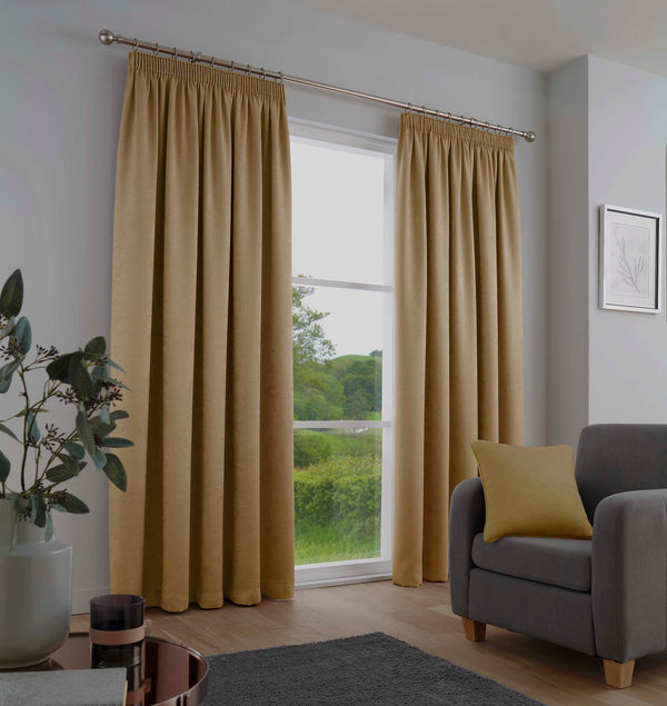 Fusion Galaxy Dim Out Curtains - Ochre