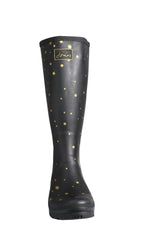 Joules Women's Long Black Star Wellies