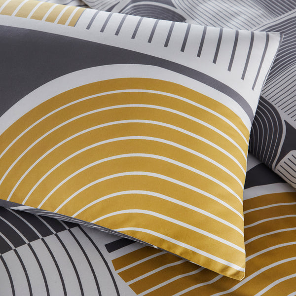 Appletree Style Kali Duvet Cover Set - Ochre/Grey