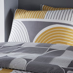 Appletree Style Kali Duvet Cover Set - Ochre/Grey