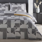 Appletree Style Kali Duvet Cover Set - Ochre/Grey