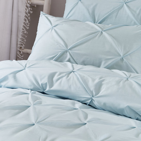 Serene Lara Duvet Cover Set - Duck Egg