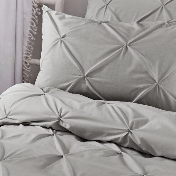 Serene Lara Duvet Cover Set - Grey