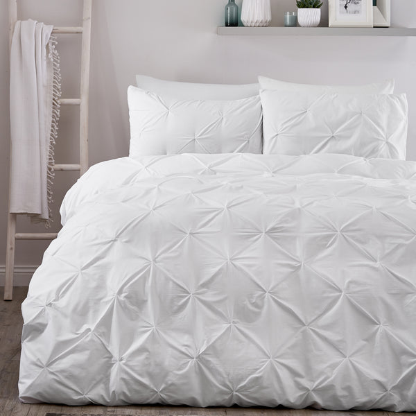 Serene Lara Duvet Cover Set - White