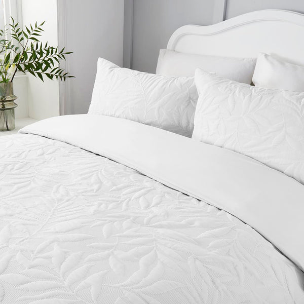 Serene Luana Duvet Cover Set - White