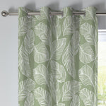 Fusion Matteo Eyelet Curtains - Green