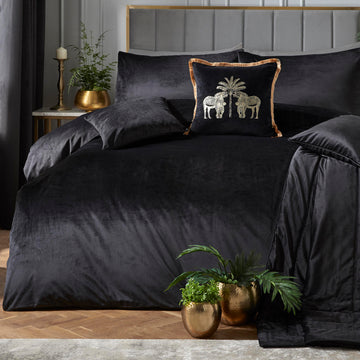 Laurence Llewelyn-Bowen Montrose Bedding Duvet Cover Set - Black