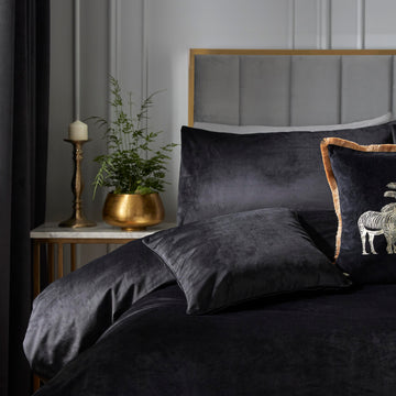 Laurence Llewelyn-Bowen Montrose Bedding Duvet Cover Set - Black