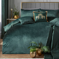 Laurence Llewelyn-Bowen Bottle Green Montrose Bedding Duvet Cover Set