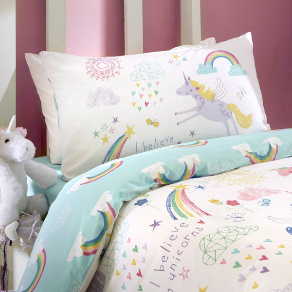 Bedlam Rainbow Unicorn Duvet Cover Set - Multi