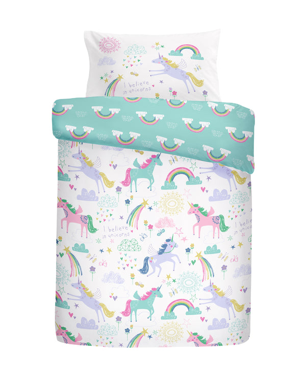 Bedlam Rainbow Unicorn Duvet Cover Set - Multi