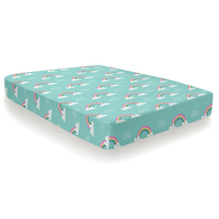 Bedlam Rainbow Unicorn Pattern Single Fitted Sheet