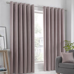 Fusion Strata Eyelet Curtains - Blush