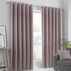 Fusion Strata Blush Eyelet Curtains