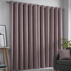 Fusion Strata Blush Eyelet Curtains