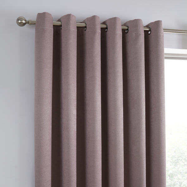 Fusion Strata Eyelet Curtains - Blush