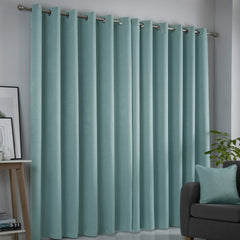 Fusion Strata Duck Egg Eyelet Curtains