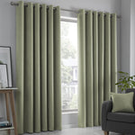 Fusion Strata Eyelet Curtains - Green