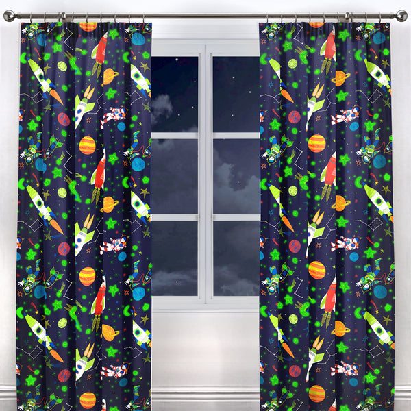Bedlam Supersonic Curtains 66x72 Inch - Blue