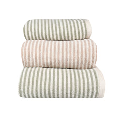Yarn Dye Sage Stripe Towel