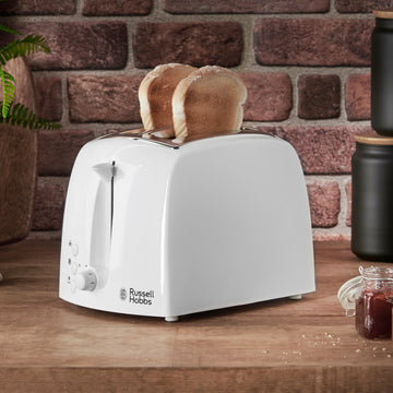 Russell Hobbs Textures 2 Slice Toaster - White