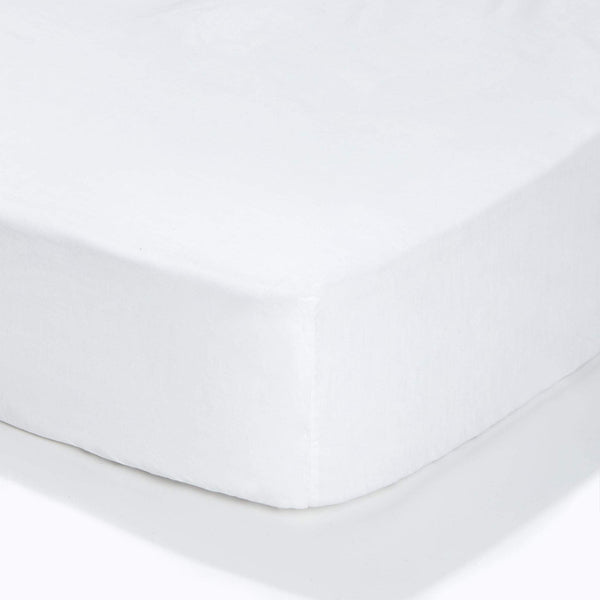 Right At Home White Fitted Sheet