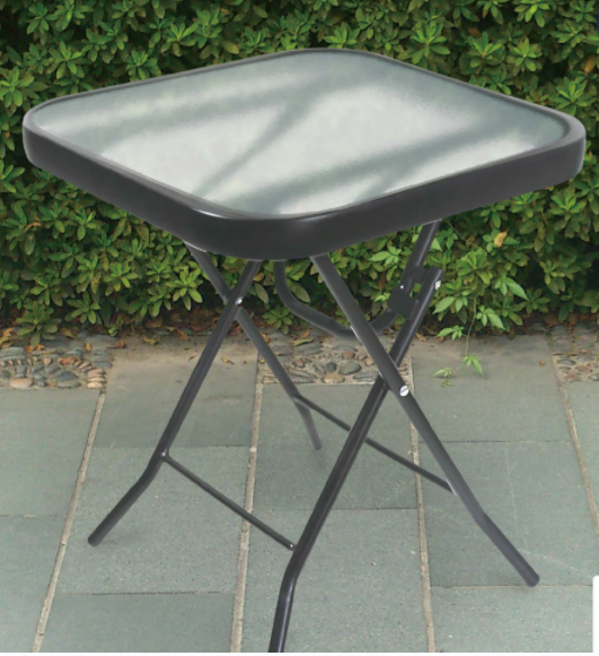 Outmore Folding Glass Side Table