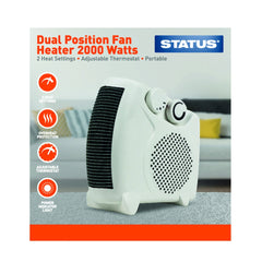 Status 2000W Dual Position Fan Heater