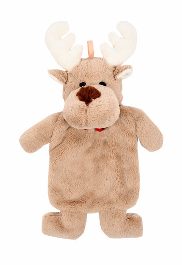 Novelty Fur Reindeer Hot Water Bottle 1L