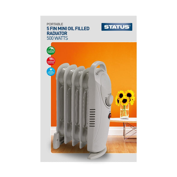 Status Oil Filled Radiator 5 Fin 500W