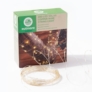 Outmore 200 Solar Copper Wire Lights