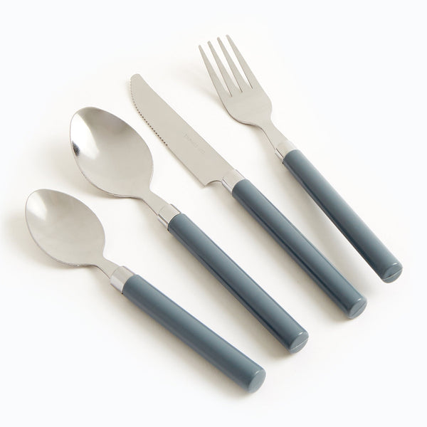 At Home Essentials Cutlery Set 16pc - Grey