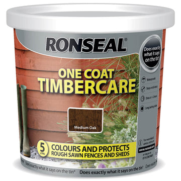 Ronseal One Coat Timbercare 5L - Medium Oak