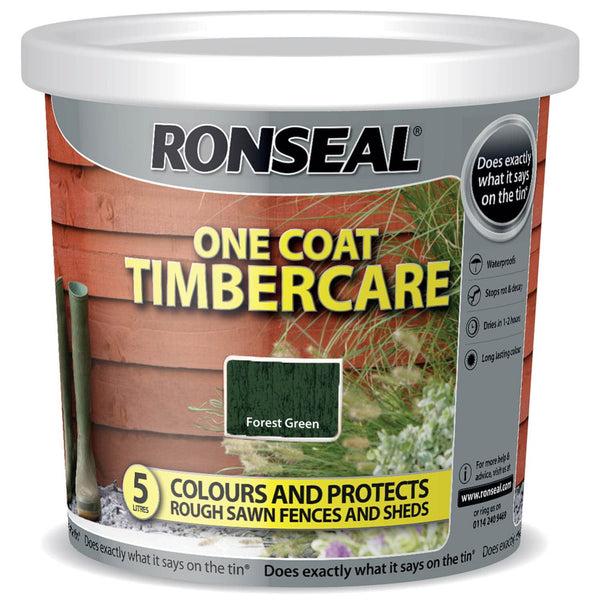 Ronseal One Coat Timbercare 5L - Forest Green