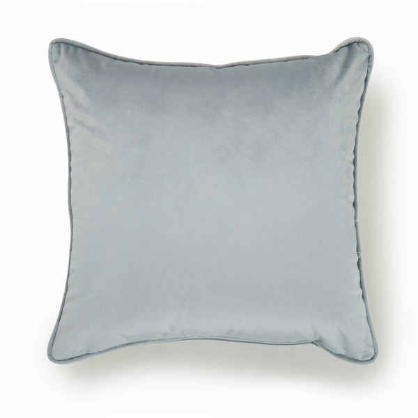 Piped Velvet Cushion - Duck Egg - 2 for £12