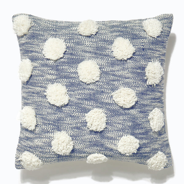 Pom Pom Cushion Navy 45x45cm