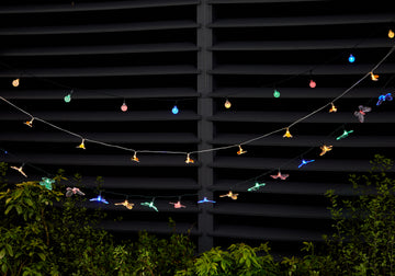 Outmore 20 LED Coloured Glitter Bulb String Lights