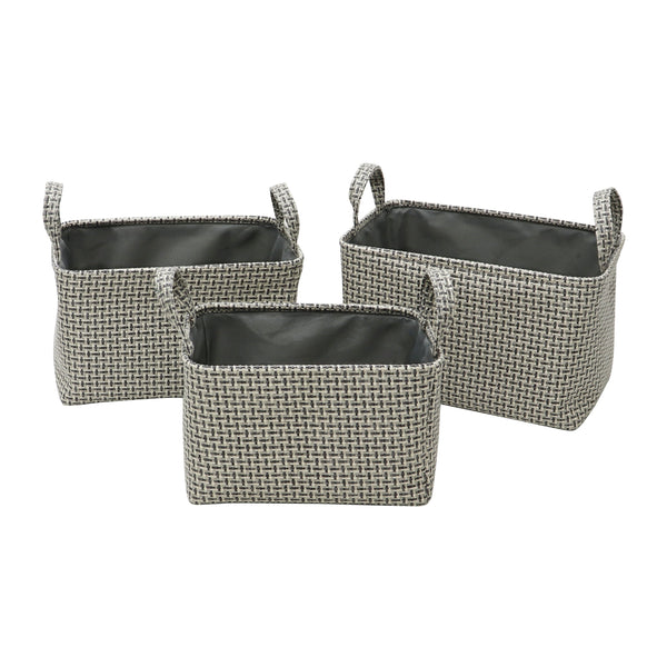 JVL Rectangle Textile Large Storage Basket