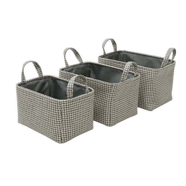 JVL Rectangle Textile Large Storage Basket