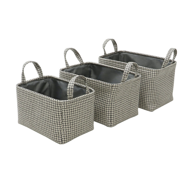 JVL Rectangle Textile Small Storage Basket