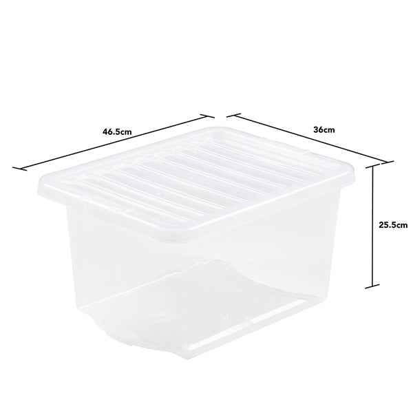 Wham Crystal 28L Box & Lid - Pack of 5